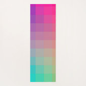 Farbenfrohe Regenbogenfarben glänzendes Design Yogamatte (Rückseite)