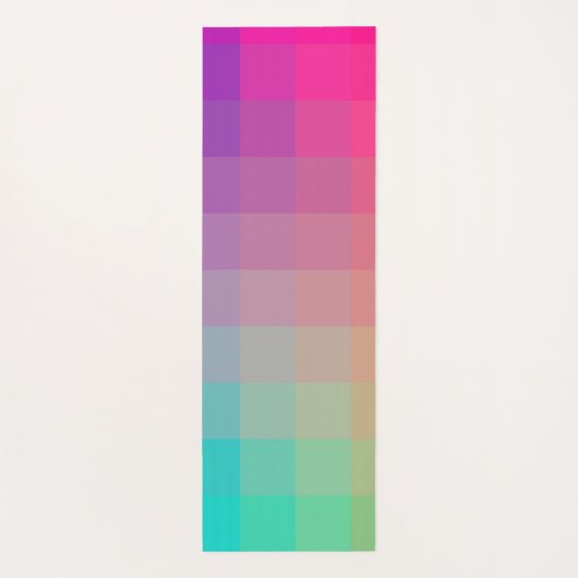 Farbenfrohe Regenbogenfarben glänzendes Design Yogamatte (Rückseite)