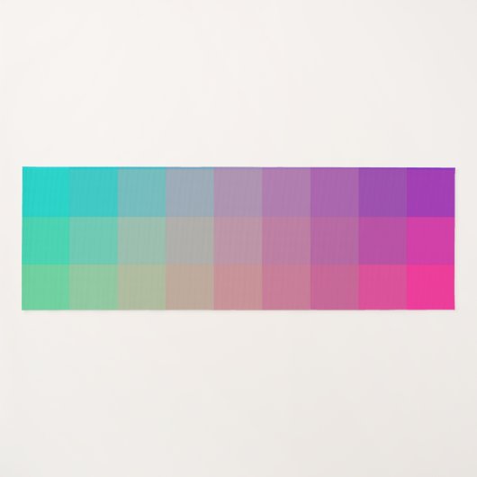 Farbenfrohe Regenbogenfarben glänzendes Design Yogamatte (Vorderseite (Horizontal))
