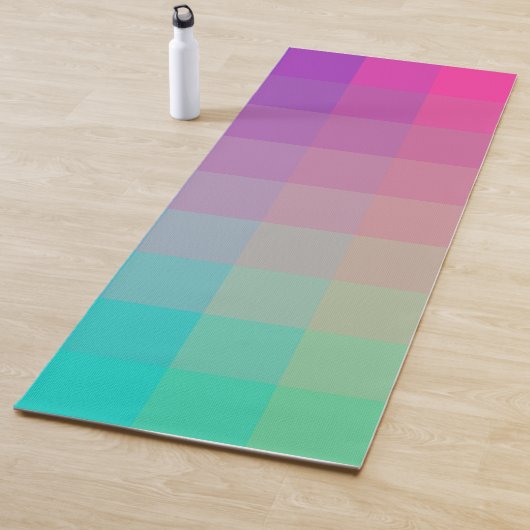 Farbenfrohe Regenbogenfarben glänzendes Design Yogamatte (Beispiel)