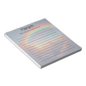 Farbenfrohe Regenbogenfarben - individualisierbare Notizblock (angewinkelt)