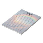 Farbenfrohe Regenbogenfarben - individualisierbare Notizblock (Rotiert)