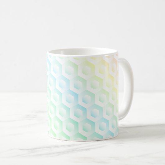 Farbenfrohe Regenbogenfarben Kaffeetasse (VorderseiteRechts)