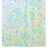 Farbenfrohe Regenbogenfarben Leaf Federmuster Duschvorhang (Vorderseite)