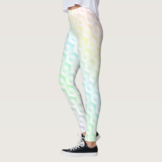 Farbenfrohe Regenbogenfarben Leggings (Links)