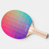 Farbenfrohe Regenbogenfarben Moderne Tischtennis Tischtennis Schläger (Seitenansicht)