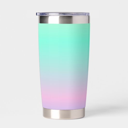 Farbenfrohe Regenbogenfarben-Monogramm Thermobecher (Rechts)