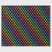 Farbenfrohe Regenbogenfarben Muster Stripmuster Geschenkpapier (Flach)