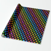 Farbenfrohe Regenbogenfarben Muster Stripmuster Geschenkpapier (Ungerollt)
