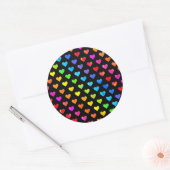 Farbenfrohe Regenbogenfarben Muster Stripmuster Runder Aufkleber (Umschlag)