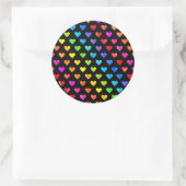 Farbenfrohe Regenbogenfarben Muster Stripmuster Runder Aufkleber (Tasche)