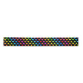 Farbenfrohe Regenbogenfarben Muster Stripmuster Satinband (Vorderseite)