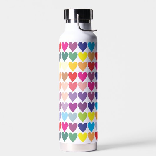Farbenfrohe Regenbogenfarben Muster Trinkflasche (Links)