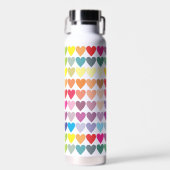 Farbenfrohe Regenbogenfarben Muster Trinkflasche (Vorne)