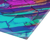 Farbenfrohe Regenbogenfarben Schneidebrett (Ecke)