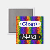 Farbenfrohe Regenbogenfarben Spritzer Abstrakte Ku Magnet (Vorderseite/Rückseite)