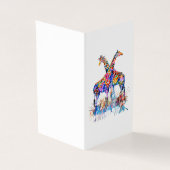 Farbenfrohe Regenbogenfarben Spritzer Giraffen (Vorderseite)