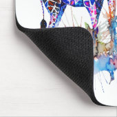Farbenfrohe Regenbogenfarben Spritzer Giraffen Mousepad (Ecke)