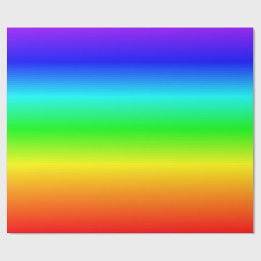 Farbenfrohe Regenbogenfarben Streifen Geschenkpapier (Flach)
