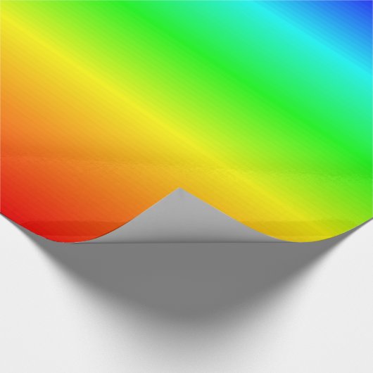 Farbenfrohe Regenbogenfarben Streifen Geschenkpapier (Ecke)