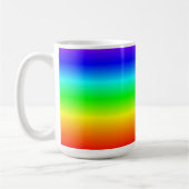 Farbenfrohe Regenbogenfarben Streifen Kaffeetasse (Links)