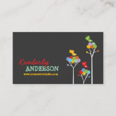 Farbenfrohe Regenbogenfarben und Niedliche Tweeten Visitenkarte (Vorderseite)