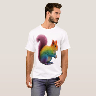 Farbenfrohe Regenbogenfellaufkleber T-Shirt