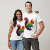 Farbenfrohe Regenbogenfellaufkleber T-Shirt (Unisex)