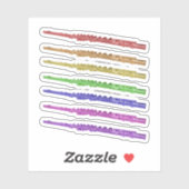 Farbenfrohe Regenbogenflöten Aufkleber (Blatt)