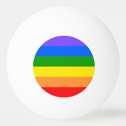 Farbenfrohe Regenbogenfreiheit Tischtennisball (Vorderseite)