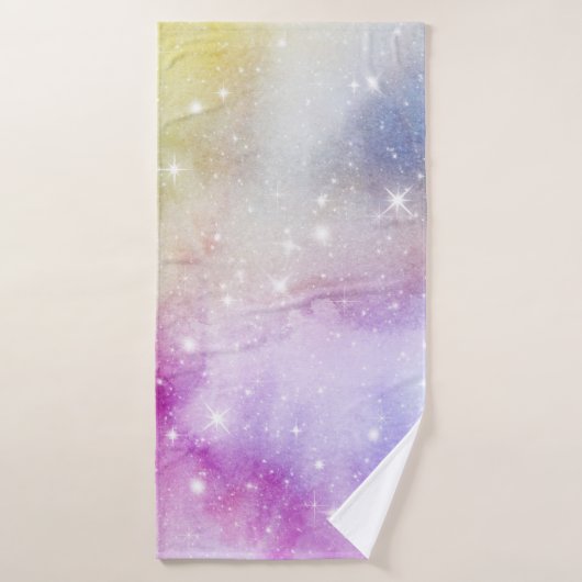 Farbenfrohe Regenbogengalaxie-Muster Badehandtuch (Badehandtuch)