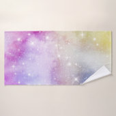 Farbenfrohe Regenbogengalaxie-Muster Badehandtuch (Badehandtuch)