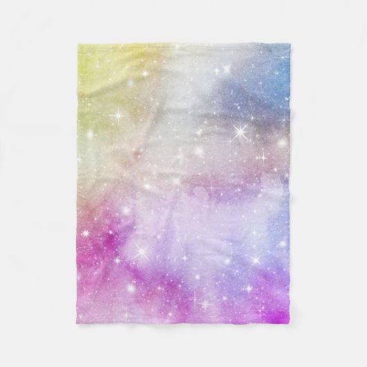 Farbenfrohe Regenbogengalaxie-Muster Fleecedecke (Vorderseite)