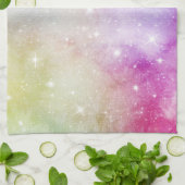 Farbenfrohe Regenbogengalaxie-Muster Geschirrtuch (Gefaltet)