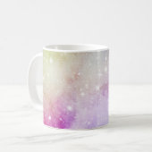 Farbenfrohe Regenbogengalaxie-Muster Kaffeetasse (Vorderseite Links)
