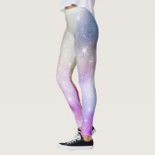 Farbenfrohe Regenbogengalaxie-Muster Leggings (Links)