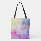 Farbenfrohe Regenbogengalaxie-Muster Tasche (Rückseite)