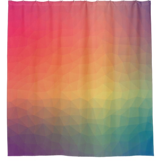 Farbenfrohe Regenbogengeometrie Duschvorhang (Vorderseite)