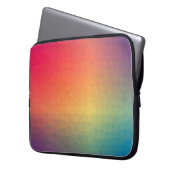 Farbenfrohe Regenbogengeometrie Laptopschutzhülle (Vorderseite Links)