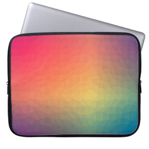 Farbenfrohe Regenbogengeometrie Laptopschutzhülle