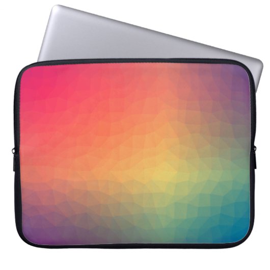 Farbenfrohe Regenbogengeometrie Laptopschutzhülle (Vorderseite)