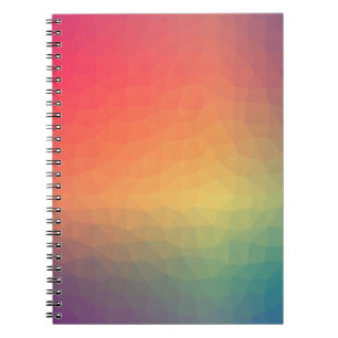 Farbenfrohe Regenbogengeometrie Notizblock