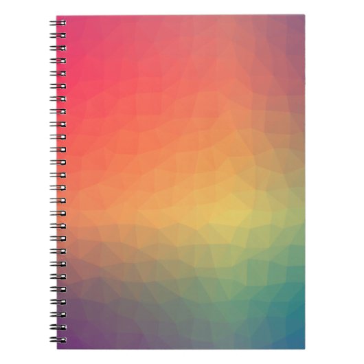 Farbenfrohe Regenbogengeometrie Notizblock (Vorderseite)