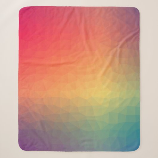 Farbenfrohe Regenbogengeometrie Sherpadecke (Vorderseite)