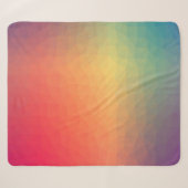 Farbenfrohe Regenbogengeometrie Sherpadecke (Vorderseite (Horizontal))
