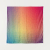 Farbenfrohe Regenbogengeometrie Wandteppich (Vorderseite (Horizontal))