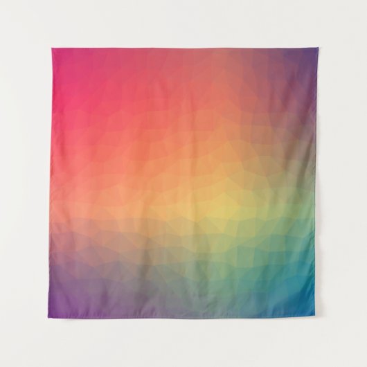 Farbenfrohe Regenbogengeometrie Wandteppich (Vorderseite)