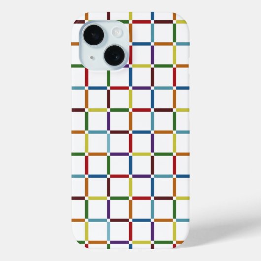 Farbenfrohe Regenbogengitter mit negativem Raum Case-Mate iPhone Hülle (Rückseite)