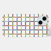 Farbenfrohe Regenbogengitter mit negativem Raum Case-Mate iPhone Hülle (Rückseite (Horizontal))