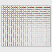 Farbenfrohe Regenbogengitter mit negativem Raum Geschenkpapier (Flach)
